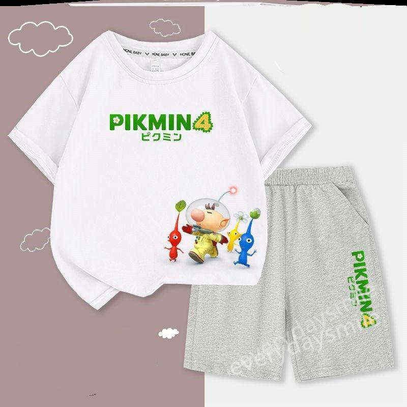 ピクミン 子供服 上下セット 半袖 Tシャツ 半ズボン キッズ 2点セット