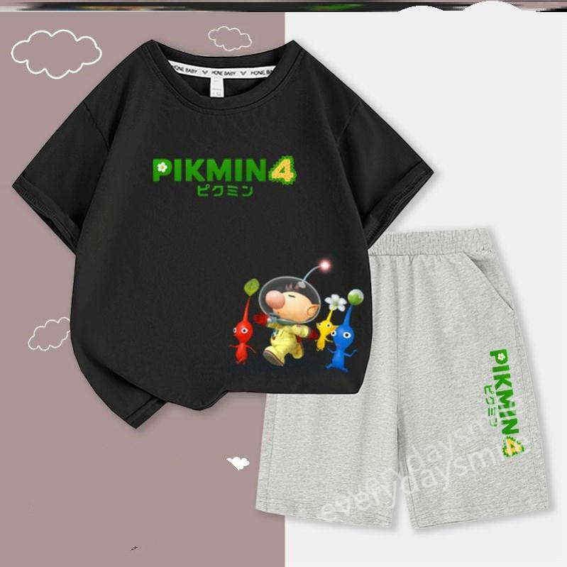 ピクミン 子供服 上下セット 半袖 Tシャツ 半ズボン キッズ 2点セット