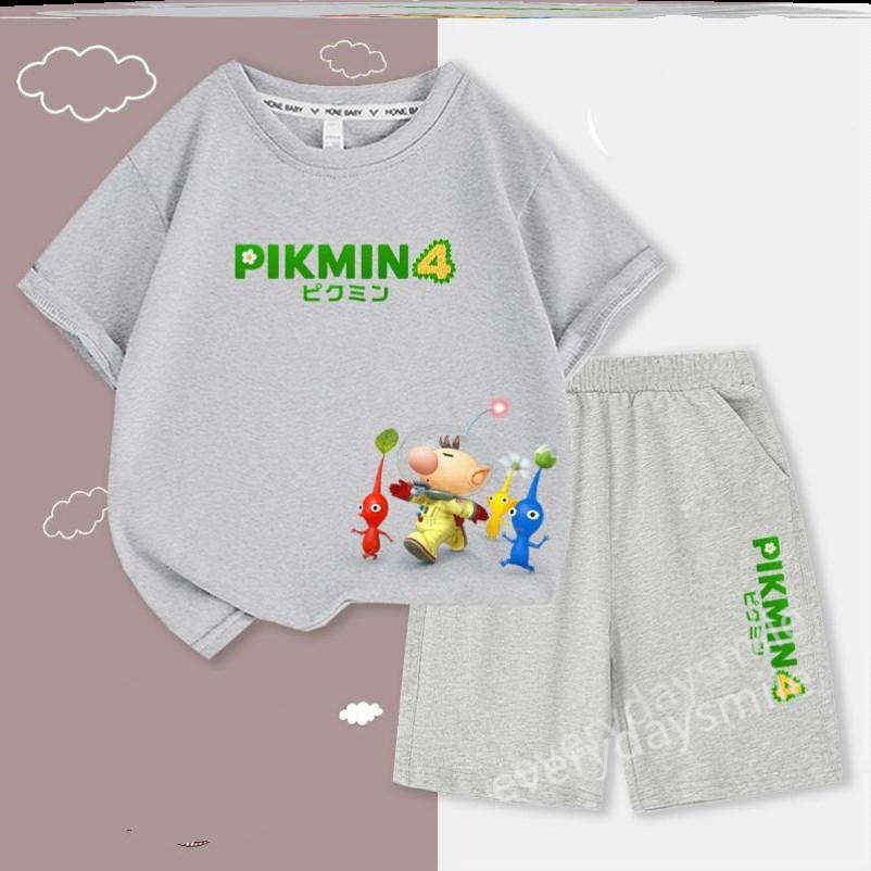 ピクミン 子供服 上下セット 半袖 Tシャツ 半ズボン キッズ 2点セット