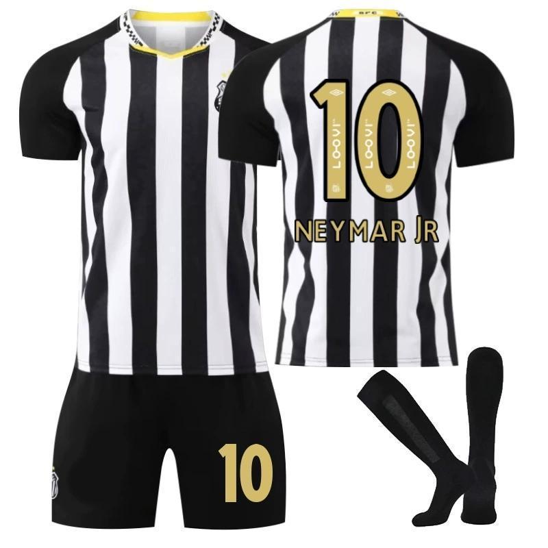 限定値下げ　サッカーユニフォーム　サントス　Lサイズ　南米 25-26 サントス アウェイ ネイマール10番 ユニフォームセットブラジル