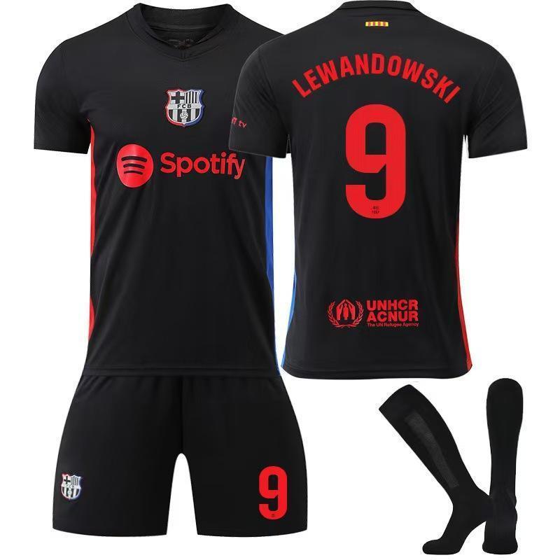 サッカーウェア 子供 大人 2425新バルササッカーウェア9番レバンド