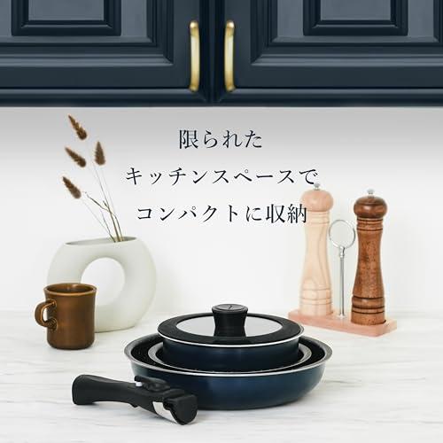 パール金属 フライパン 鍋 5点セット IH対応 マーブルコート 取っ手の
