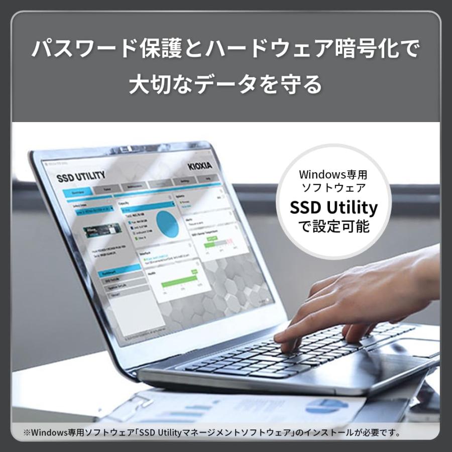 キオクシア KIOXIA SSD 外付け 1TB USB3.2 Gen2 最大読出速度 1,050MB
