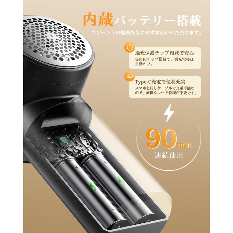 Sunytree 毛玉取り 電動 【アップグレード版・大型6枚刃】けだまとり
