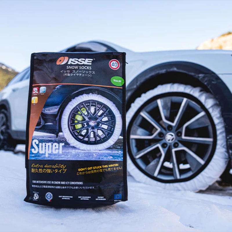 スペイン製造正規品 (145/80R12) 布製タイヤチェーン2枚セット