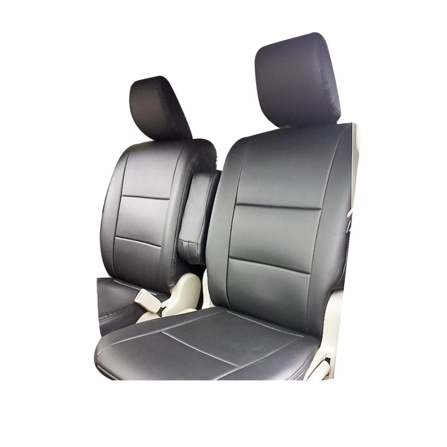 ブラックレザー) Azur 機能性シートカバー フロント用 運転席助手席