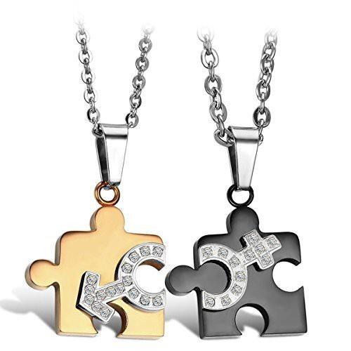 ネックレス ペア アクセサリー カップル パズル お揃い 記念日 誕生日 プレゼント