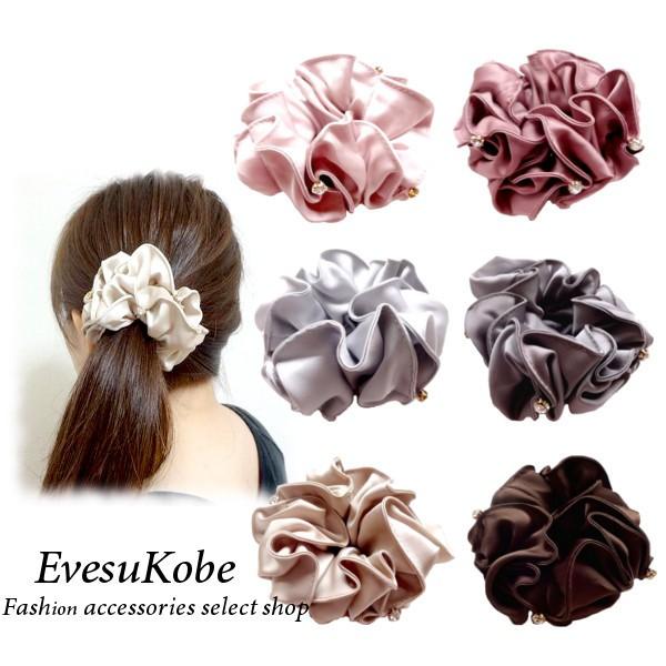 シュシュ 上品サテン生地 ラインストーン 12種類 S004 1 Evesukobe 通販 Yahoo ショッピング