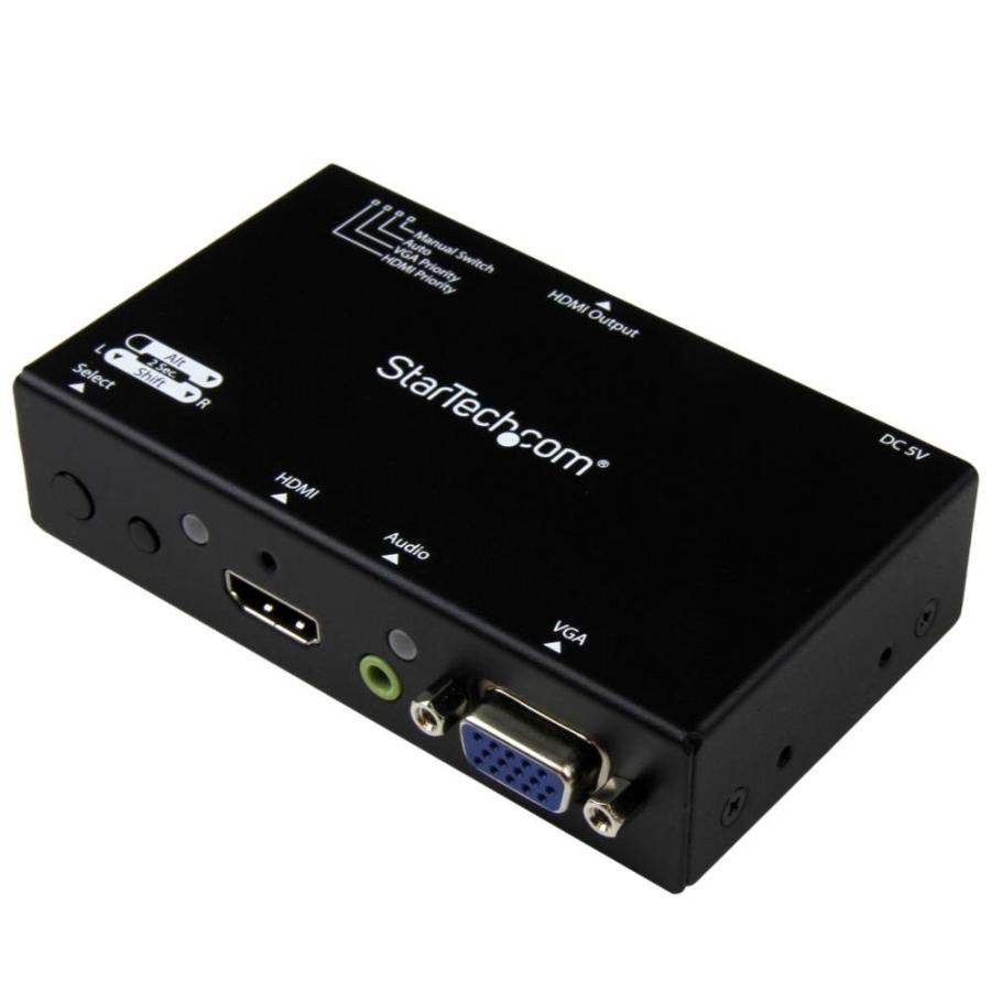 日本製 StarTech.com 2入力 HDMI 代引き人気 VGA 1出力 VS 1080p 自動amp;優先切替機能搭載 対応ビデオ切替器スイッチャー