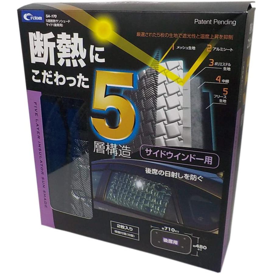 信頼 Cretom クレトム サンシェード 5層断熱サンシェード サイド 後部2枚入り Sa170 Pmajk Gov Pk