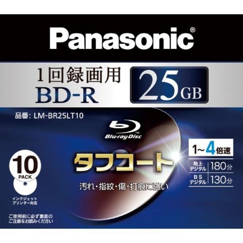 パナソニック ブルーレイディスク 録画用4倍速 25GB(単層 追記型) 10枚