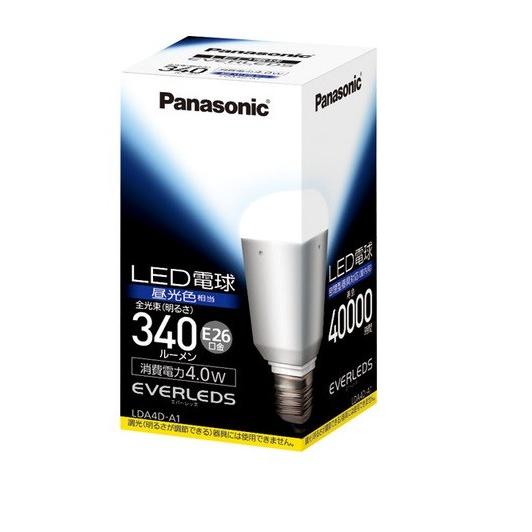 ≪在庫限り≫パナソニック　LED電球　 4.0W(昼光色相当) 電球30W形相当　※5個以上からの販売※　【LDA4DA1】　｜evillage