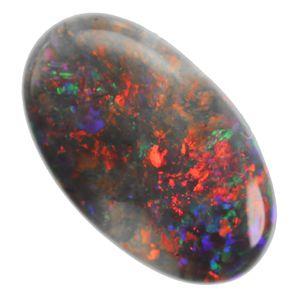 人気の赤斑(ふ)♪天然ブラックオパール 1.13ct ルース 《ov_180size