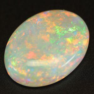 遊色の世界♪天然ホワイトオパール 3.00ct オーバルカボッション