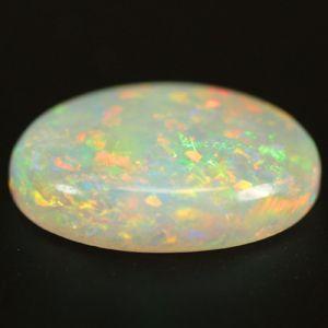 遊色の世界♪天然ホワイトオパール 3.00ct オーバルカボッション
