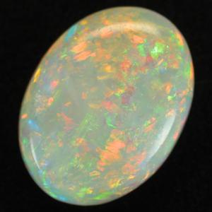 遊色の世界♪天然ホワイトオパール 3.00ct オーバルカボッション 