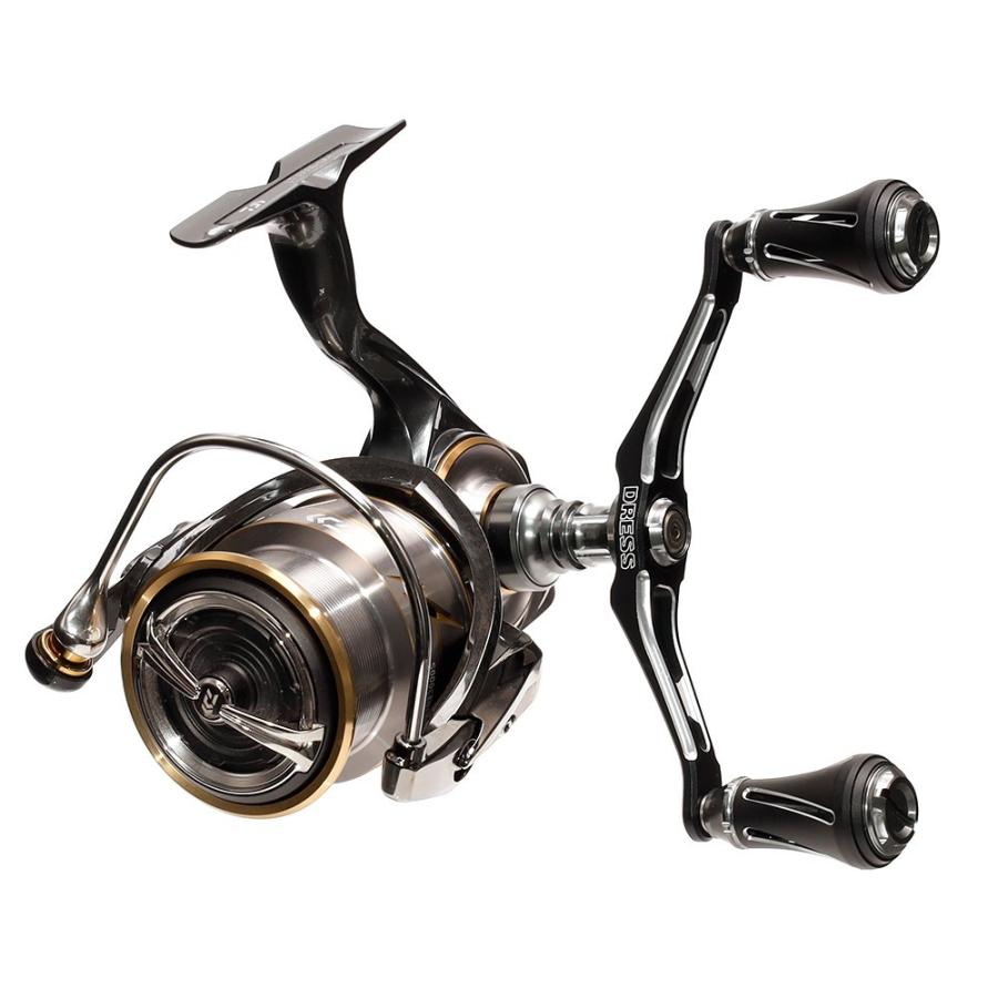 在庫あり Dress ドレス カスタムハンドル W ヴァーテックス 100mm 左右共用 ダイワ スピニングリール専用 Daiwa Laylax スピニングリールパーツ カラー マットブラック Captains Agency