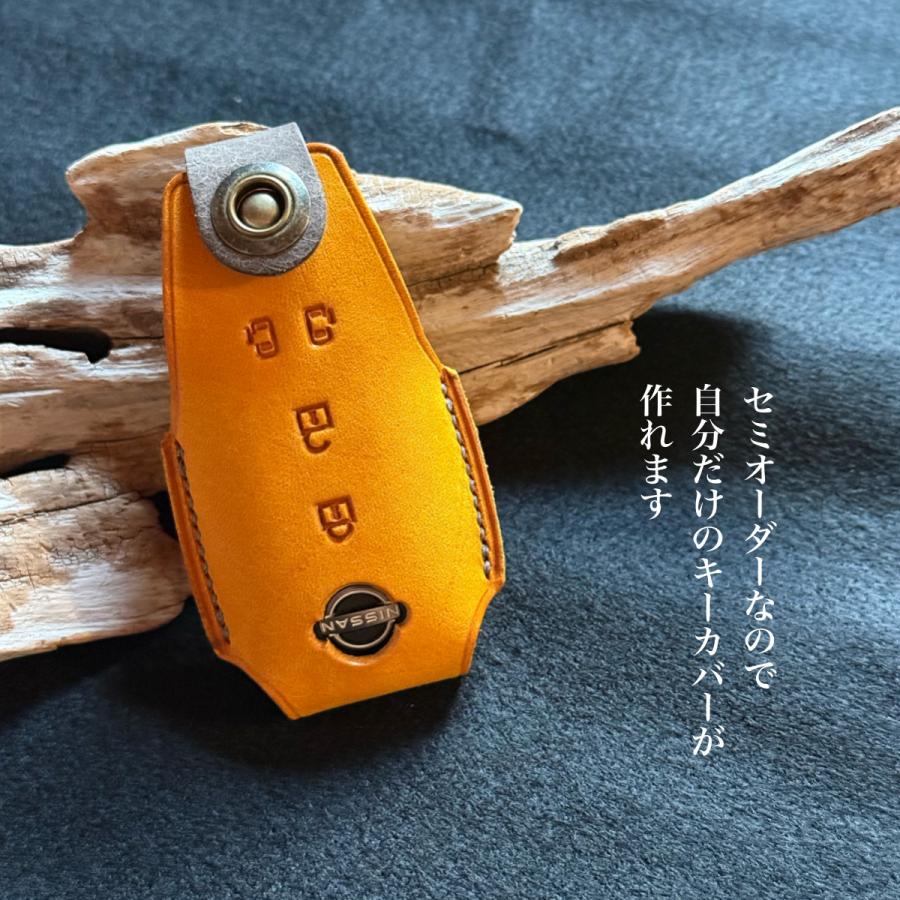 キーケース スマートキーケース スマートキーカバー 日産 セレナC28 インテリジェントキーケース  三菱 新型デリカミニ type-4  本革 ハンドメイド  ギフト | 日産