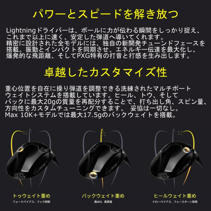 PXG LIGHTNING ドライバー ヘッドカバー付き PXG ドライバー ライトニング | オートフレックス ワン | ヘッドカバー