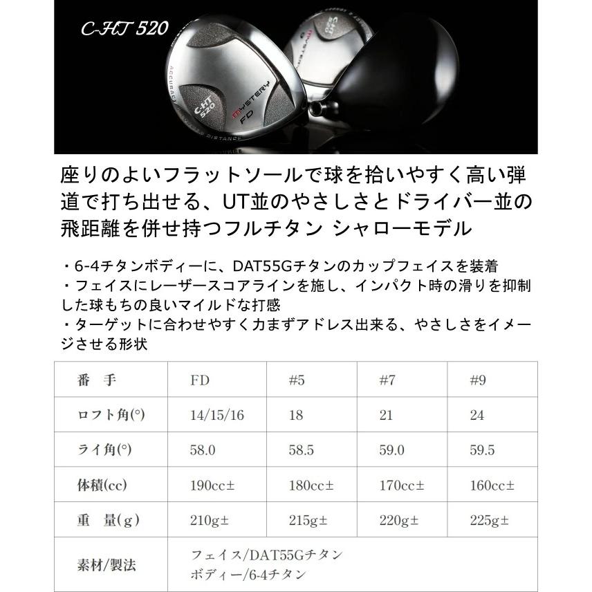 ミステリー C-HT 520 フェアウェイウッド | オートフレックス DREAM7 ドリーム7 シャフト FW オーダーメイド カスタムクラブの画像