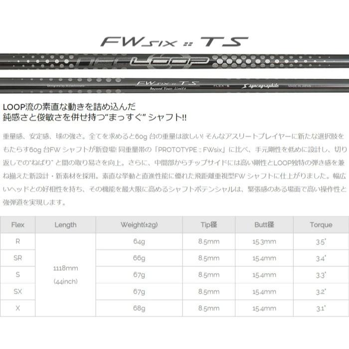 PXG フェアウェイウッド ライトニング | シンカグラファイト ループ FW six TS | ヘッドカバー付き オーダーメイド カスタムクラブの画像