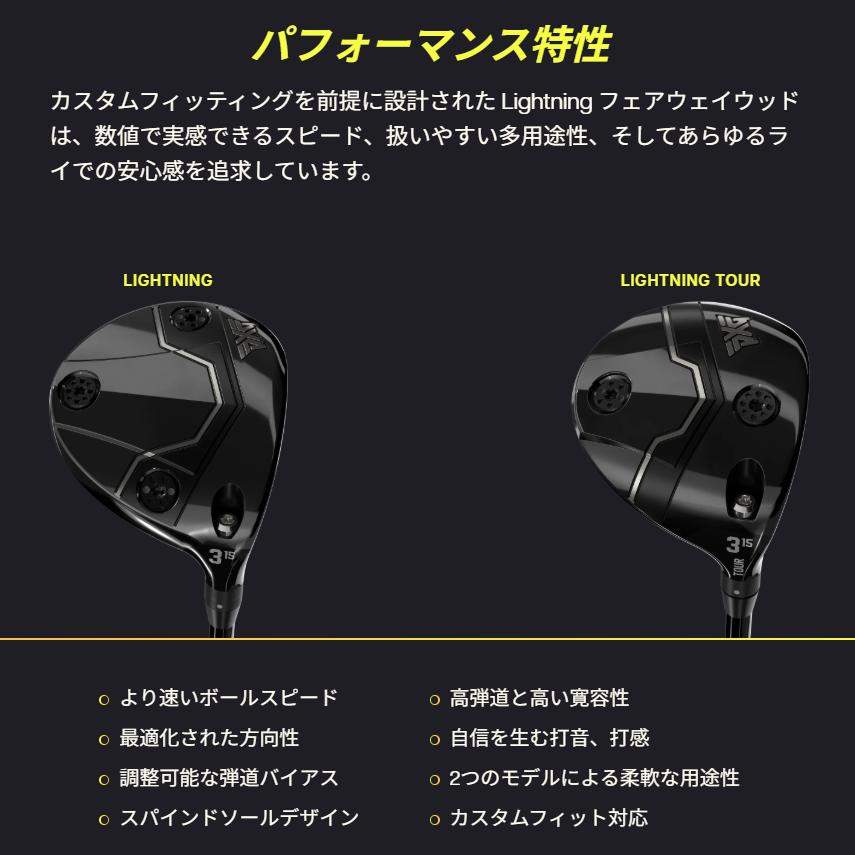 [レフティ] PXG フェアウェイウッド ライトニング | シンカグラファイト ネオ ループ FW7 セブン | ヘッドカバー付き オーダーメイド カスタムクラブの画像