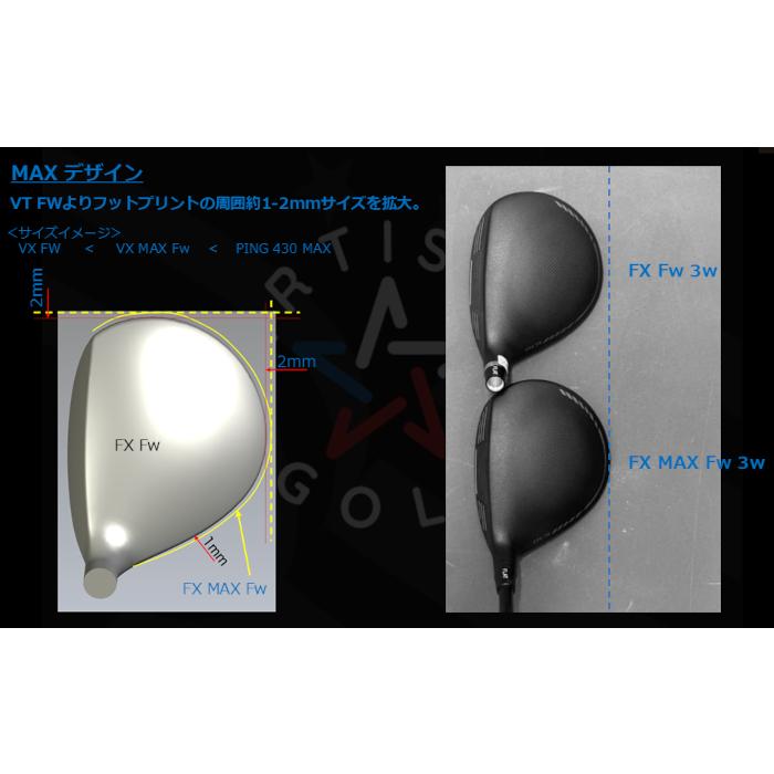 [予約４月末発売] ロイヤルコレクション×アーティザン コラボ フェアウェイウッド LS-FX MAX | アーチ ロッソ FW シャフト | ヘッドカバー付きの画像