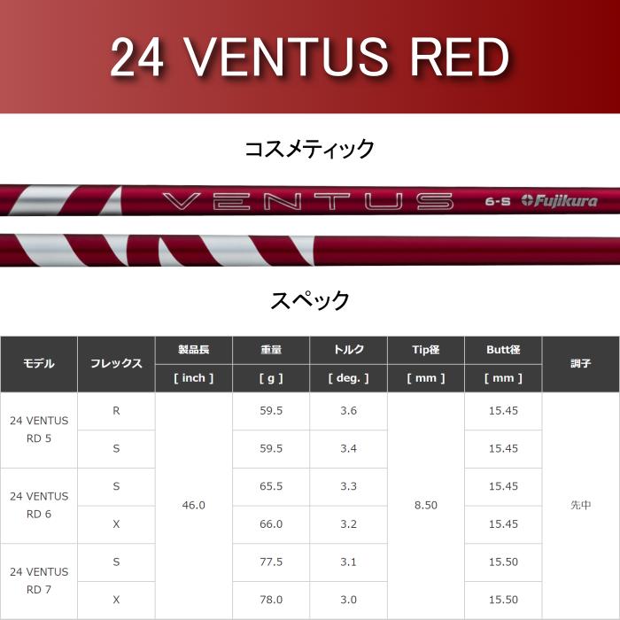 フジクラシャフト 24 ベンタス レッド/ブルー/ブラック シャフト