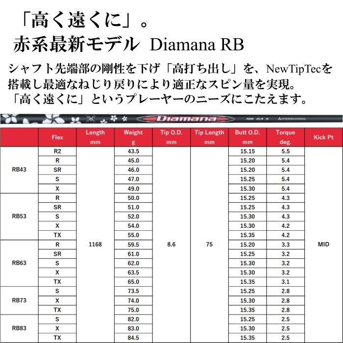 ディアマナRB 三菱ケミカル スリクソン ドライバー 対応 スリーブ付