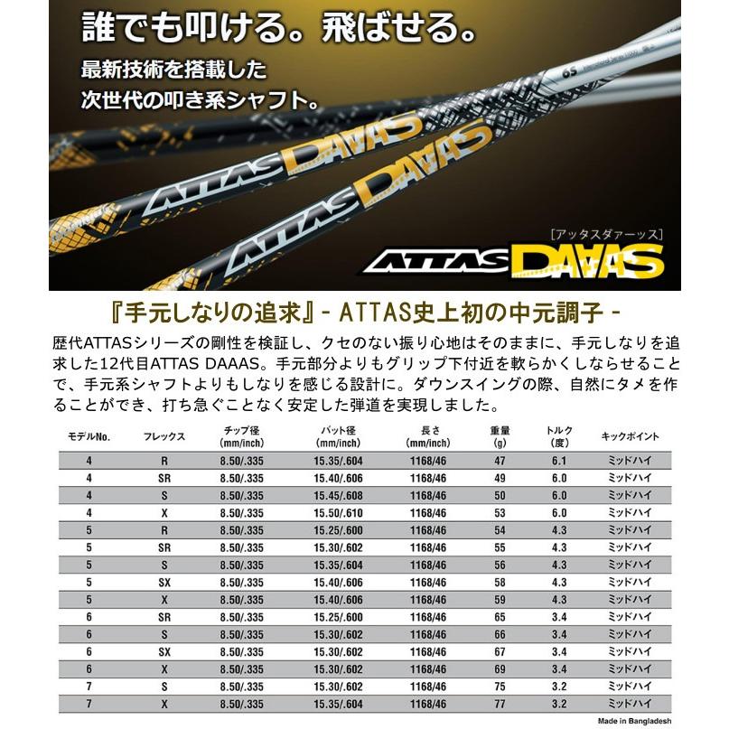 アッタス ダース タイトリスト用スリーブ　ドライバー用シャフト　5S アッタス ダース 5SR ドライバー タイトリストスリーブ