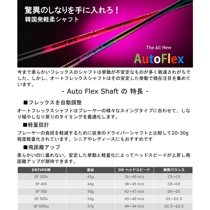 タイトリスト ドライバー 対応 スリーブ付 オートフレックス シャフト