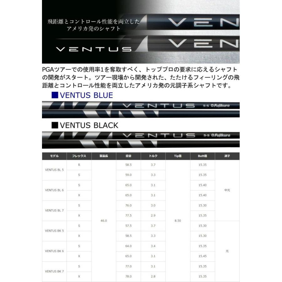 テーラーメイド 対応 スリーブ付 ベンタス ブラック/ブルー
