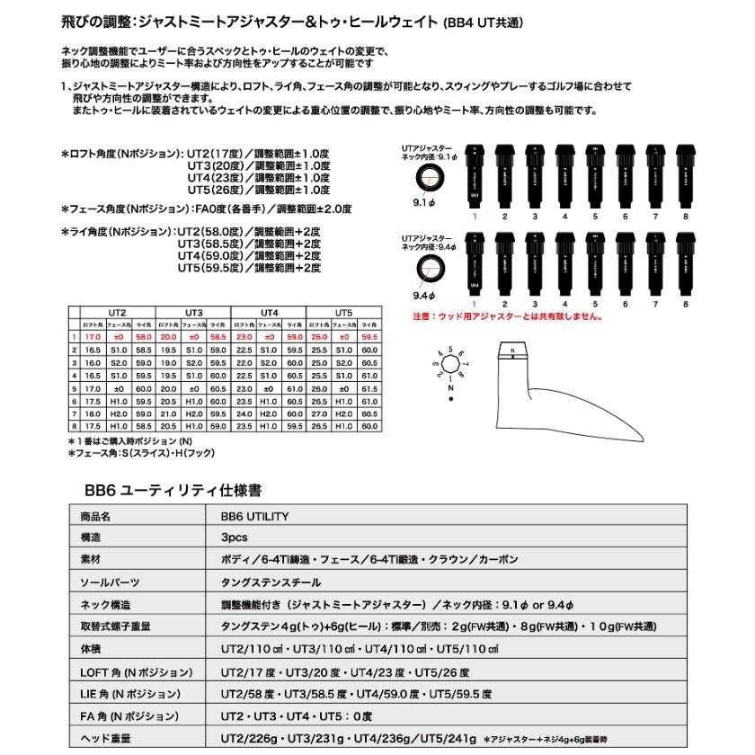 プログレス BB6 ユーティリティ | 三菱ケミカル テンセイ プロ ワンケー ハイブリッド オーダーメイド カスタムクラブ_5