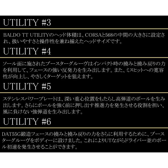 バルド TT ユーティリティ | 三菱ケミカル テンセイ プロ ワンケー ハイブリッド オーダーメイド カスタムクラブの画像