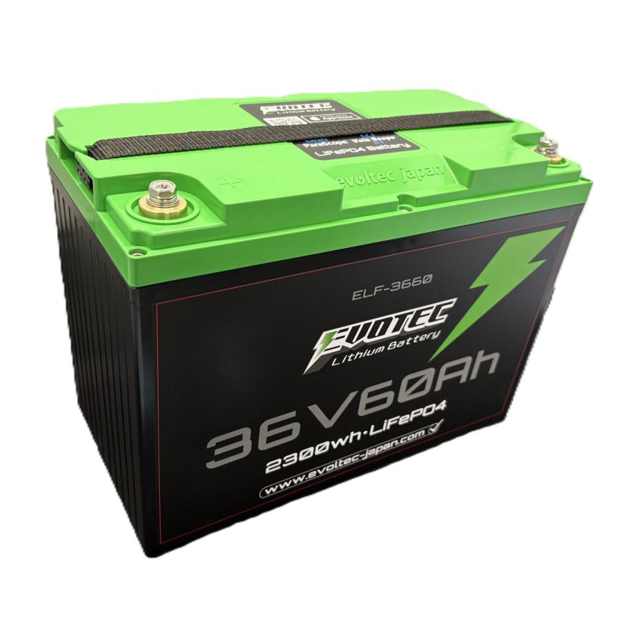 36V 60Ah LiFePO4リチウムバッテリー ELF-3660 船検対応