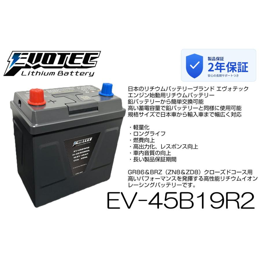 EV-45B19R2 レーシングリチウムバッテリー GR86（ZN8）、BRZ（ZD8）用