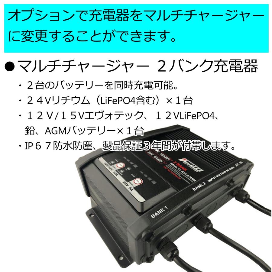 船検対応・180Ah 魚探専用リチウムバッテリー SE-151800 充電器セット EVOTEC/エヴォテック |  | 06