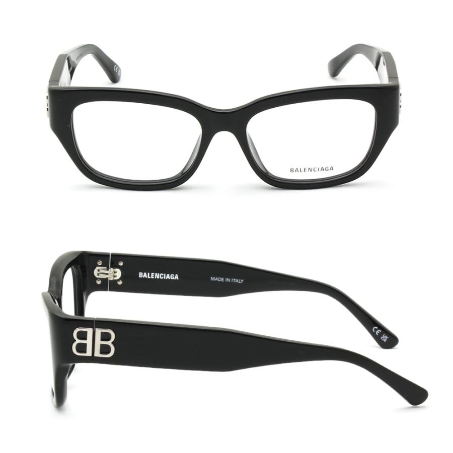 国内正規品 バレンシアガ メガネ 眼鏡 フレーム のみ BB0364OA-001 ブラック アジアンフィット レディース BALENCIAGAの画像