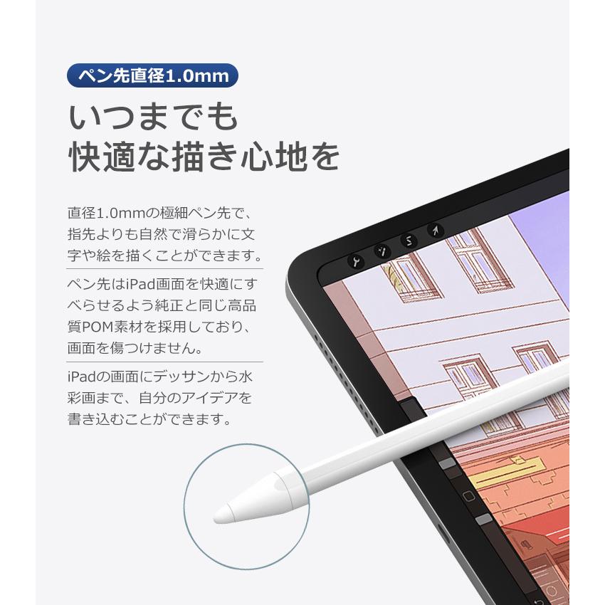 格安SALEスタート 超お得なセット iPad タッチペン スタイラスペン 極細 iPad air iPad Pro iPad mini ペンシル  デジタルペン 誤動作防止 パームリジェクション 磁気吸着 お気に入り