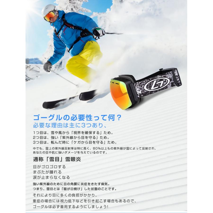 スノーボード スキー ゴーグル 収納ケース付 スノーゴーグル ダブル