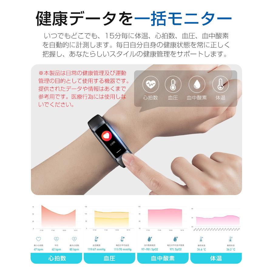 スマートウォッチ 体表温測定 血中酸素 心拍 歩数 カロリー 健康管理