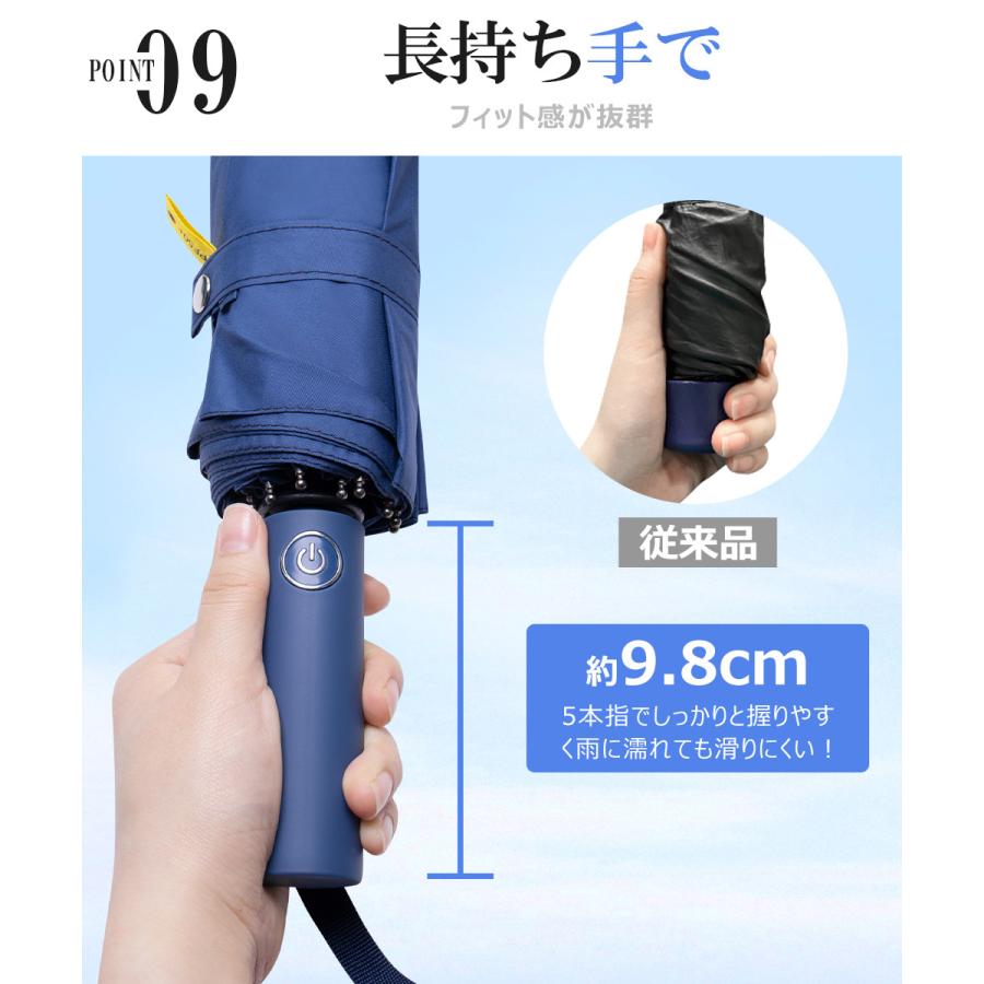 折りたたみ傘 自動開閉 ワンタッチ メンズ  レディース 大きい 折り畳み傘 晴雨兼用 雨傘 丈夫 頑丈 耐強風 日傘 傘 24本骨 男女兼用 収納ポーチ付き |  | 18