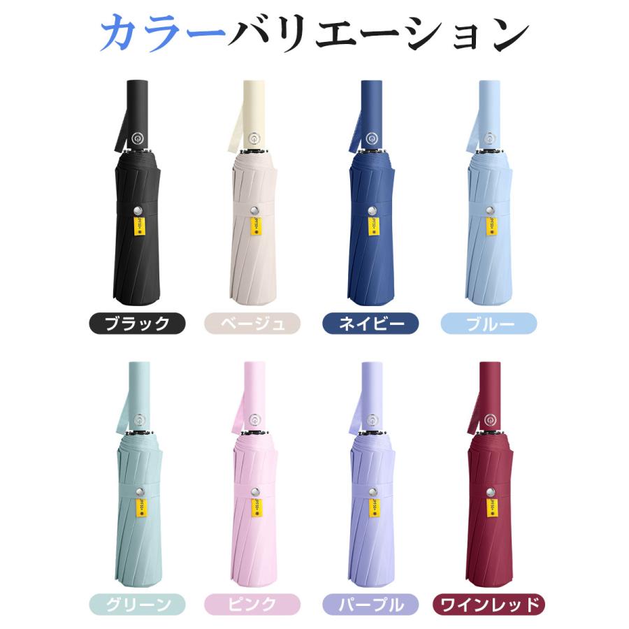 折りたたみ傘 自動開閉 ワンタッチ メンズ  レディース 大きい 折り畳み傘 晴雨兼用 雨傘 丈夫 頑丈 耐強風 日傘 傘 24本骨 男女兼用 収納ポーチ付き |  | 23
