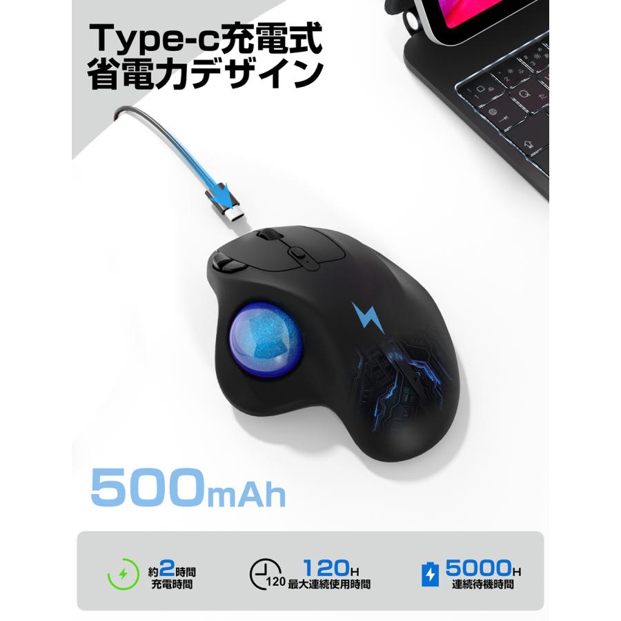 トラックボール ワイヤレスマウス Bluetooth+2.4GHz ボール トラックボール ワイヤレスマウス Bluetooth+2.4GHz ボール