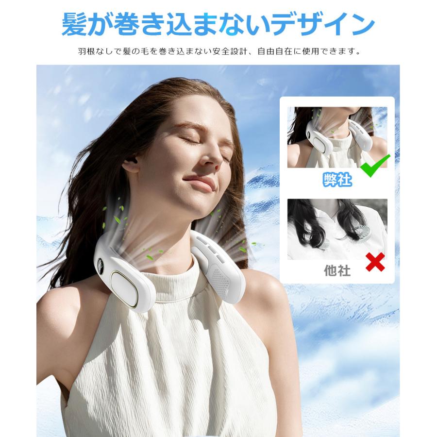 首掛け扇風機 ネッククーラー 冷却扇風機 ハンズフリー ネックファン 首掛け扇風機 ネッククーラー ハンディファン 冷却プレート付き 瞬時