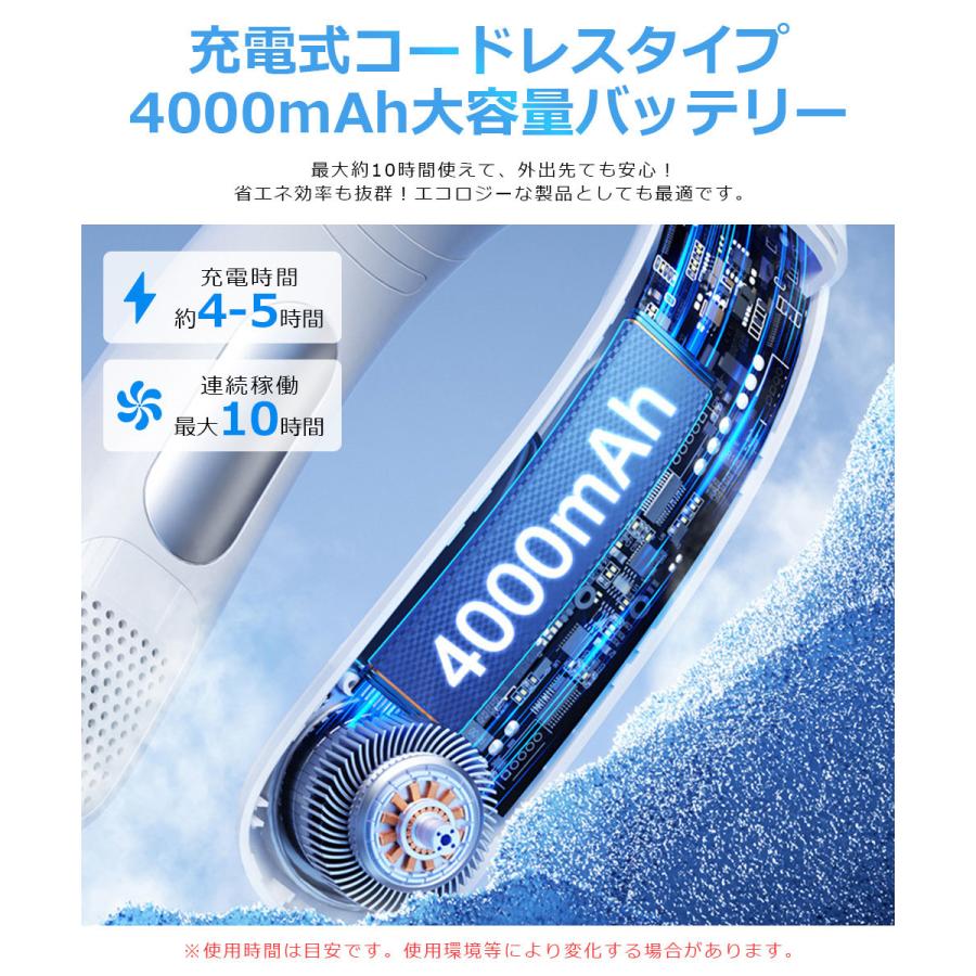 ネッククーラー ホワイト 夏 暑さ対策 熱中症 扇風機 ハンディ クーラー 首掛け扇風機 ネッククーラー ハンディファン 冷却プレート付き 瞬時