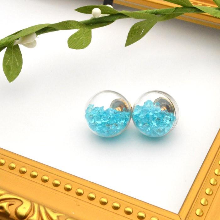 ガラスドーム ビーズ 水色 2個セット ハンドメイド ビーズ入り おしゃれ キーホルダー ガラスドーム 手作り ペンダント かわいい 手芸 パーツ Nn Grdobb 005 Ninastore 通販 Yahoo ショッピング