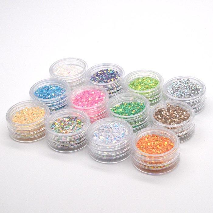 ラメグリッター ホログラム 12色 ハンドメイド デコパージュ