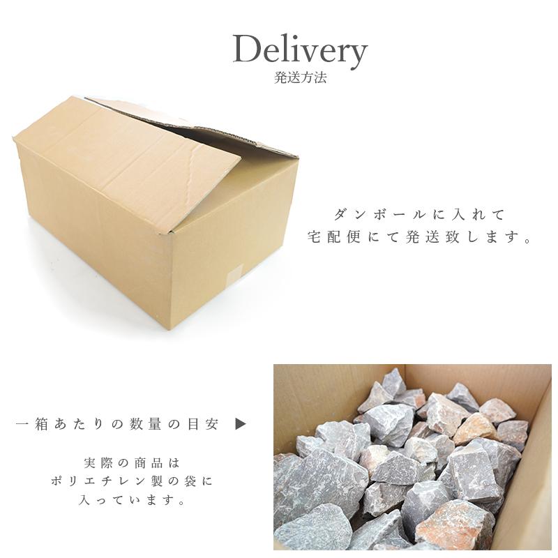 割栗石 グレー ラフ 5-15cm 20kg 庭石 グランドロック 灰色 岩 にわの