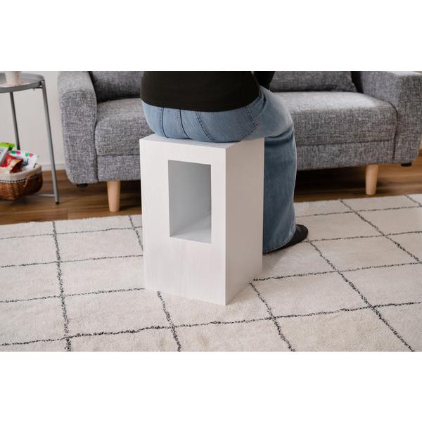 東谷 セル サイドテーブル ホワイト 完成品 CEL-70WH AZUMAYA Cell 箱